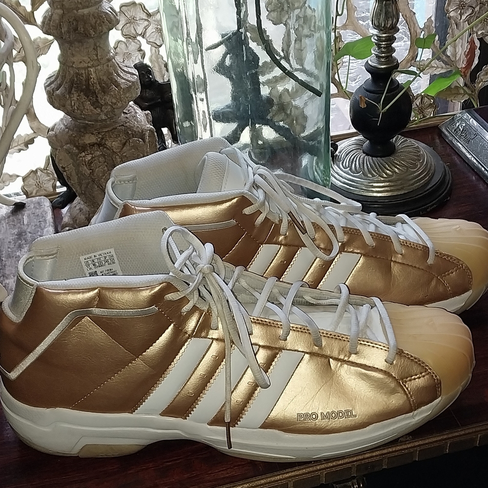 adidas Gold and White Men's Sneakers